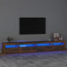 Comodă TV cu lumini LED, stejar fumuriu, 270x35x40 cm - WALTI WALTI