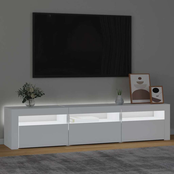 Comodă TV cu lumini LED, alb, 180x35x40 cm - WALTI WALTI