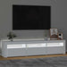 Comodă TV cu lumini LED, alb, 180x35x40 cm - WALTI WALTI