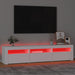 Comodă TV cu lumini LED, alb, 180x35x40 cm - WALTI WALTI