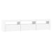 Comodă TV cu lumini LED, alb, 180x35x40 cm - WALTI WALTI