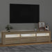 Comodă TV cu lumini LED, stejar sonoma, 180x35x40 cm - WALTI WALTI