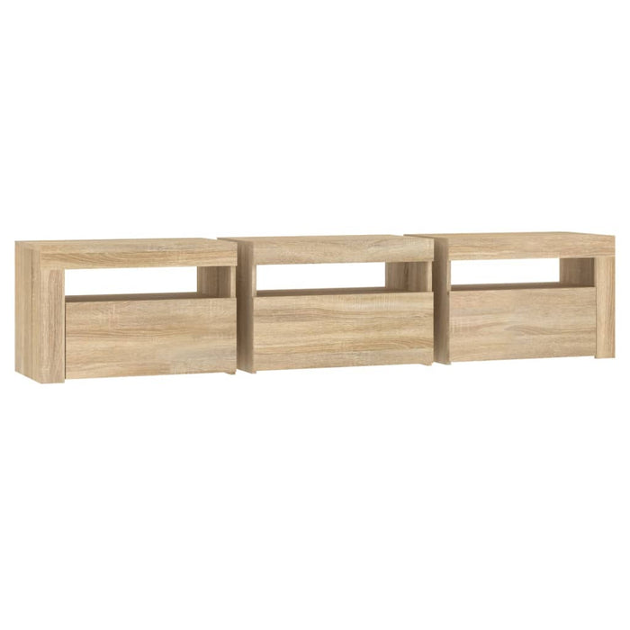 Comodă TV cu lumini LED, stejar sonoma, 180x35x40 cm - WALTI WALTI