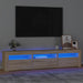 Comodă TV cu lumini LED, stejar sonoma, 180x35x40 cm - WALTI WALTI