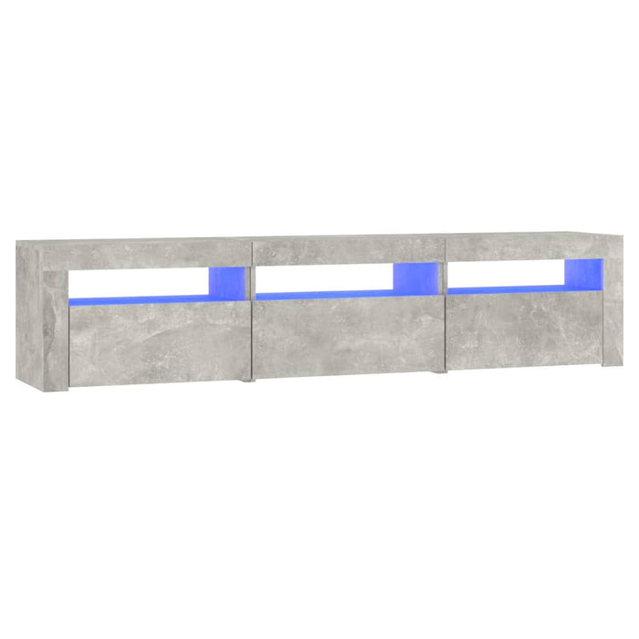Comodă TV cu lumini LED, gri beton, 180x35x40 cm - WALTI WALTI