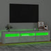Comodă TV cu lumini LED, gri beton, 180x35x40 cm - WALTI WALTI