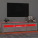Comodă TV cu lumini LED, gri beton, 180x35x40 cm - WALTI WALTI