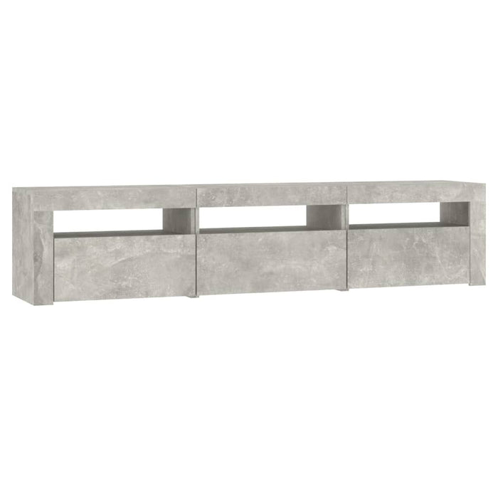 Comodă TV cu lumini LED, gri beton, 180x35x40 cm - WALTI WALTI