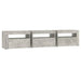 Comodă TV cu lumini LED, gri beton, 180x35x40 cm - WALTI WALTI