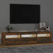 Comodă TV cu lumini LED, stejar fumuriu, 180x35x40 cm - WALTI WALTI