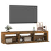 Comodă TV cu lumini LED, stejar fumuriu, 180x35x40 cm - WALTI WALTI