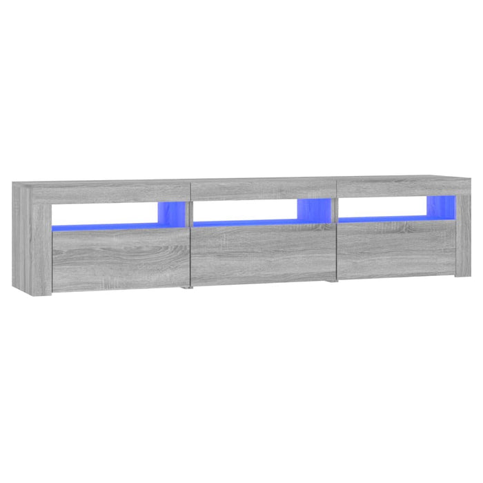 Comodă TV cu lumini LED, gri sonoma, 180x35x40 cm - WALTI WALTI