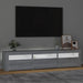 Comodă TV cu lumini LED, gri sonoma, 180x35x40 cm - WALTI WALTI