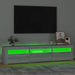 Comodă TV cu lumini LED, gri sonoma, 180x35x40 cm - WALTI WALTI