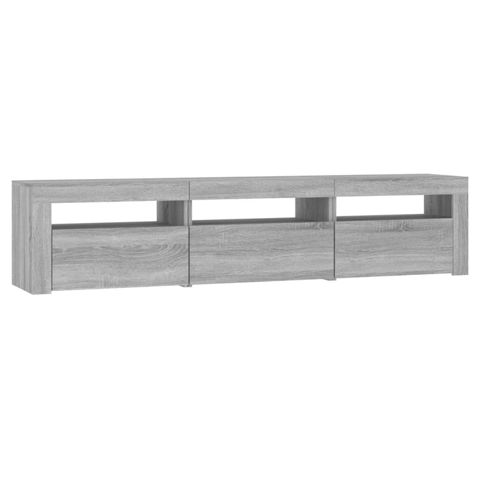 Comodă TV cu lumini LED, gri sonoma, 180x35x40 cm - WALTI WALTI