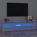 Comodă TV cu lumini LED, gri sonoma, 180x35x40 cm - WALTI WALTI