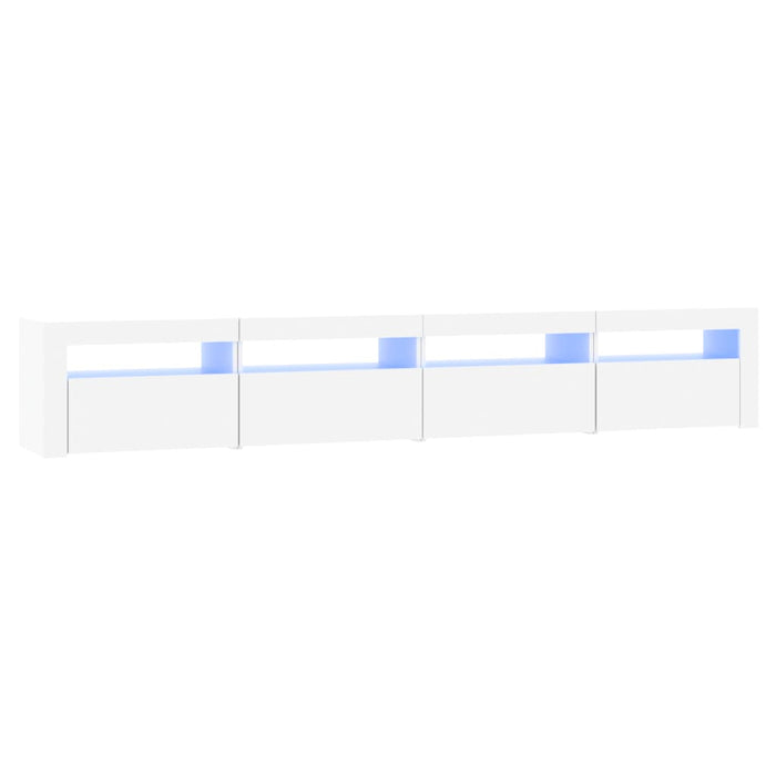 Comodă TV cu lumini LED, alb, 240x35x40 cm - WALTI WALTI