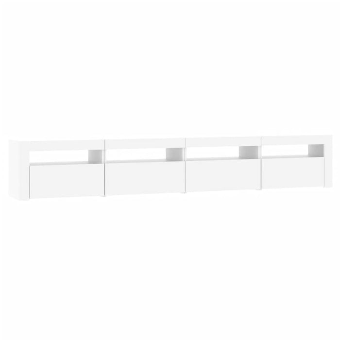 Comodă TV cu lumini LED, alb, 240x35x40 cm - WALTI WALTI