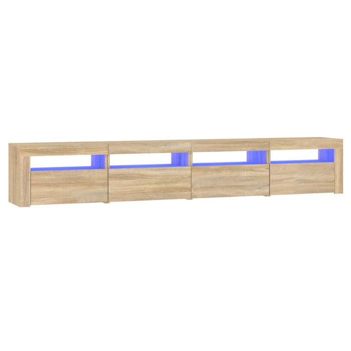 Comodă TV cu lumini LED, stejar sonoma, 240x35x40cm - WALTI WALTI