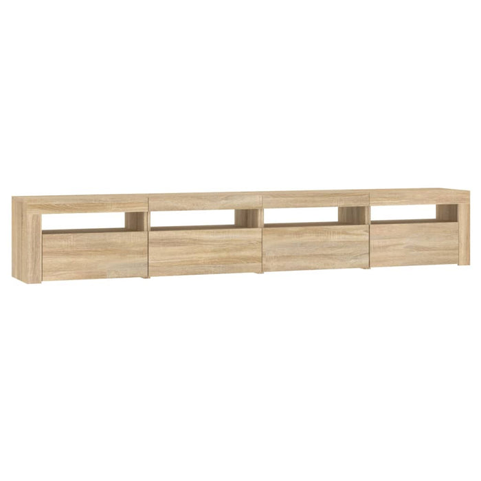Comodă TV cu lumini LED, stejar sonoma, 240x35x40cm - WALTI WALTI