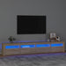 Comodă TV cu lumini LED, stejar sonoma, 240x35x40cm - WALTI WALTI