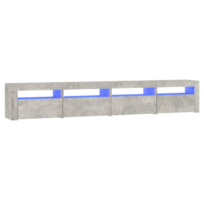 Comodă TV cu lumini LED, gri beton, 240x35x40 cm - WALTI WALTI
