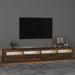 Comodă TV cu lumini LED, stejar fumuriu, 240x35x40cm - WALTI WALTI