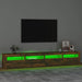 Comodă TV cu lumini LED, stejar fumuriu, 240x35x40cm - WALTI WALTI