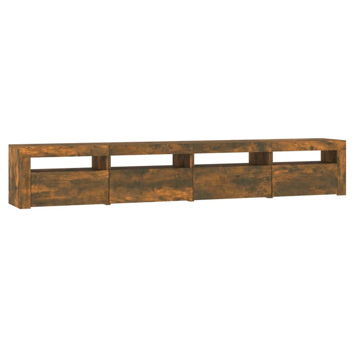 Comodă TV cu lumini LED, stejar fumuriu, 240x35x40cm - WALTI WALTI