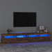 Comodă TV cu lumini LED, stejar fumuriu, 240x35x40cm - WALTI WALTI