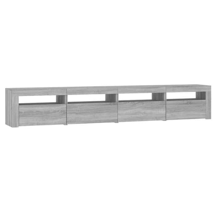 Comodă TV cu lumini LED, gri sonoma, 240x35x40cm - WALTI WALTI