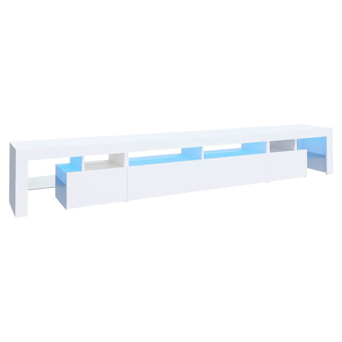 Comodă TV cu lumini LED, alb, 260x36,5x40cm - WALTI WALTI