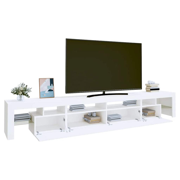 Comodă TV cu lumini LED, alb, 260x36,5x40cm - WALTI WALTI