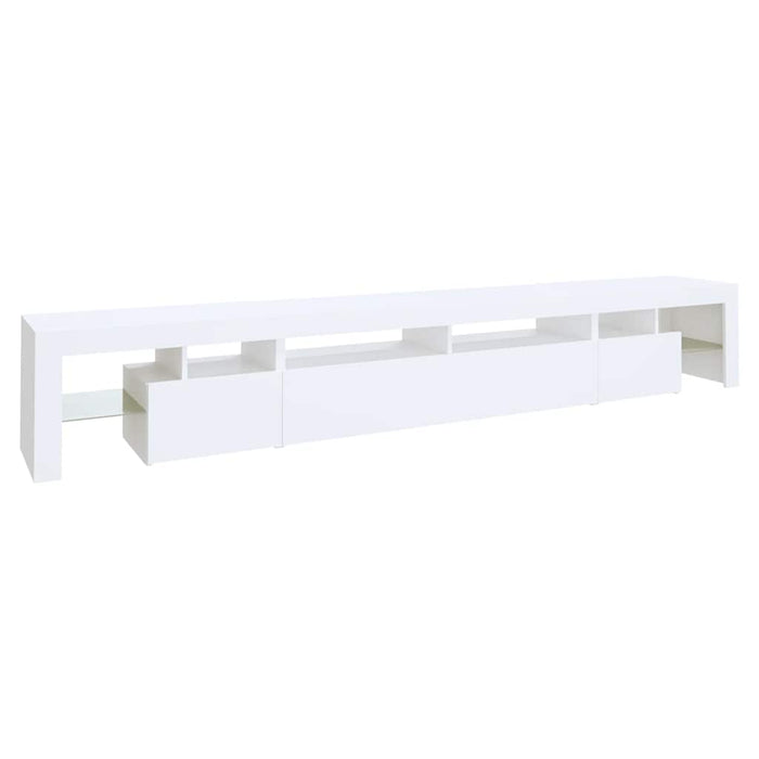 Comodă TV cu lumini LED, alb, 260x36,5x40cm - WALTI WALTI