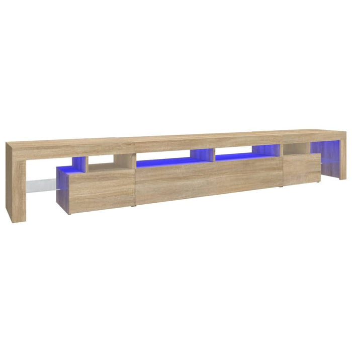 Comodă TV cu lumini LED, stejar sonoma,260x36,5x40cm - WALTI WALTI