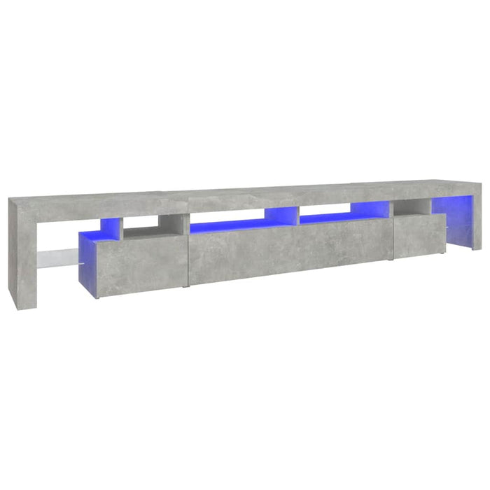 Comodă TV cu lumini LED, gri beton, 260x36,5x40cm - WALTI WALTI