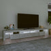 Comodă TV cu lumini LED, gri beton, 260x36,5x40cm - WALTI WALTI