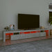 Comodă TV cu lumini LED, gri beton, 260x36,5x40cm - WALTI WALTI