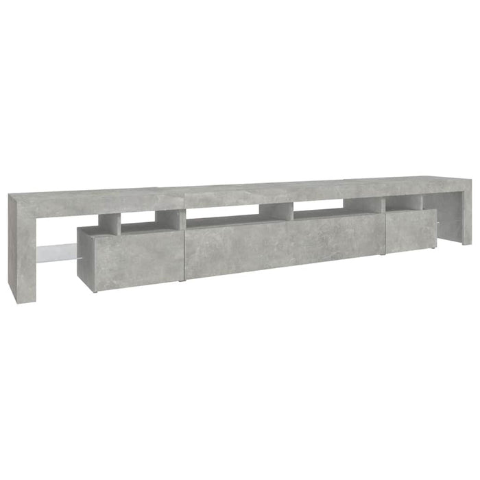 Comodă TV cu lumini LED, gri beton, 260x36,5x40cm - WALTI WALTI