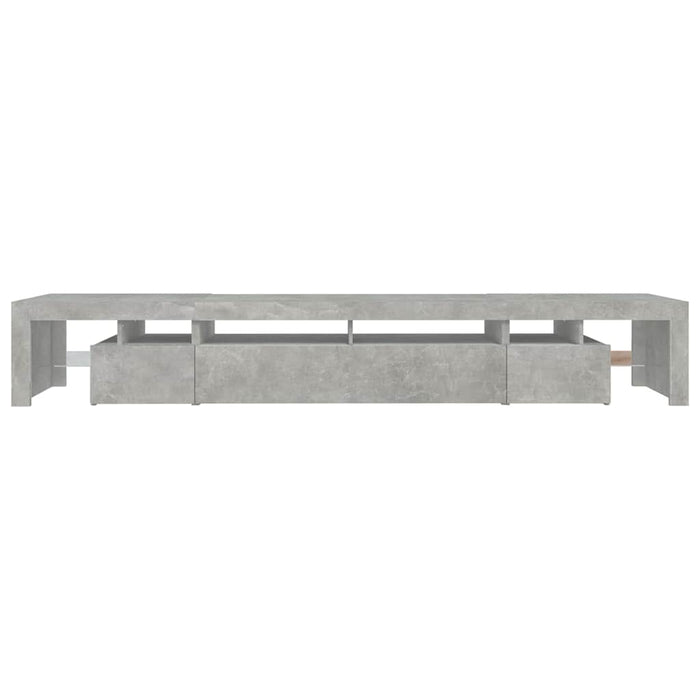 Comodă TV cu lumini LED, gri beton, 260x36,5x40cm - WALTI WALTI