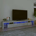 Comodă TV cu lumini LED, gri beton, 260x36,5x40cm - WALTI WALTI