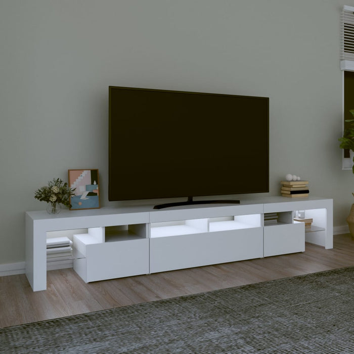 Comode TV cu lumini LED, alb2，30x36,5x40 - WALTI WALTI