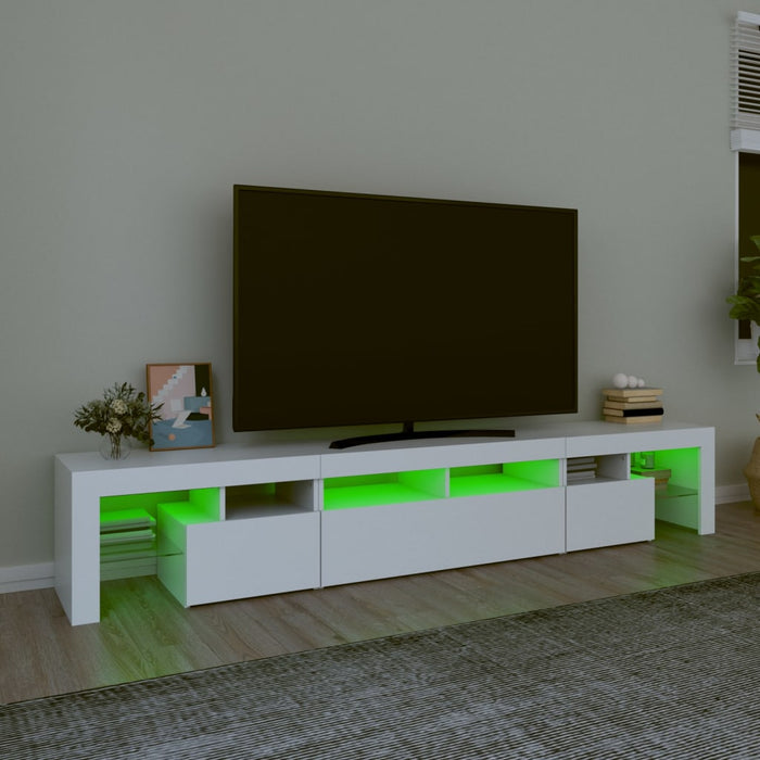 Comode TV cu lumini LED, alb2，30x36,5x40 - WALTI WALTI
