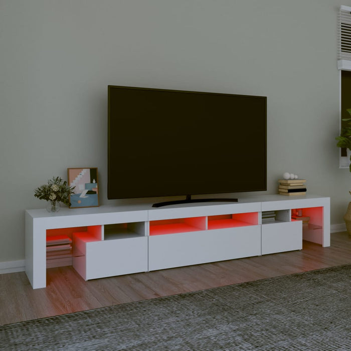 Comode TV cu lumini LED, alb2，30x36,5x40 - WALTI WALTI