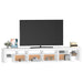 Comode TV cu lumini LED, alb2，30x36,5x40 - WALTI WALTI