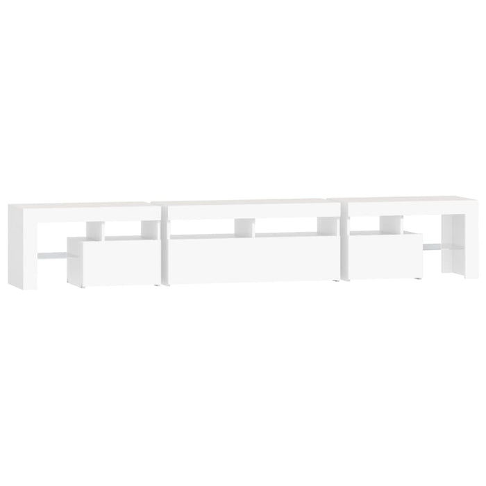 Comode TV cu lumini LED, alb2，30x36,5x40 - WALTI WALTI