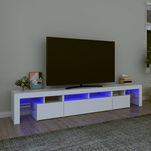 Comode TV cu lumini LED, alb2，30x36,5x40 - WALTI WALTI