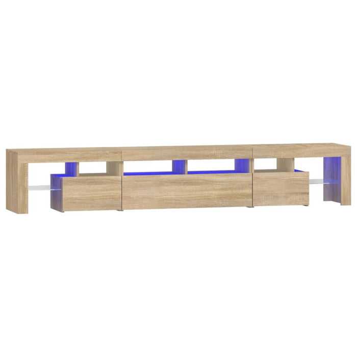 Comodă TV cu lumini LED, stejar sonoma, 230x36,5x40 cm - WALTI WALTI