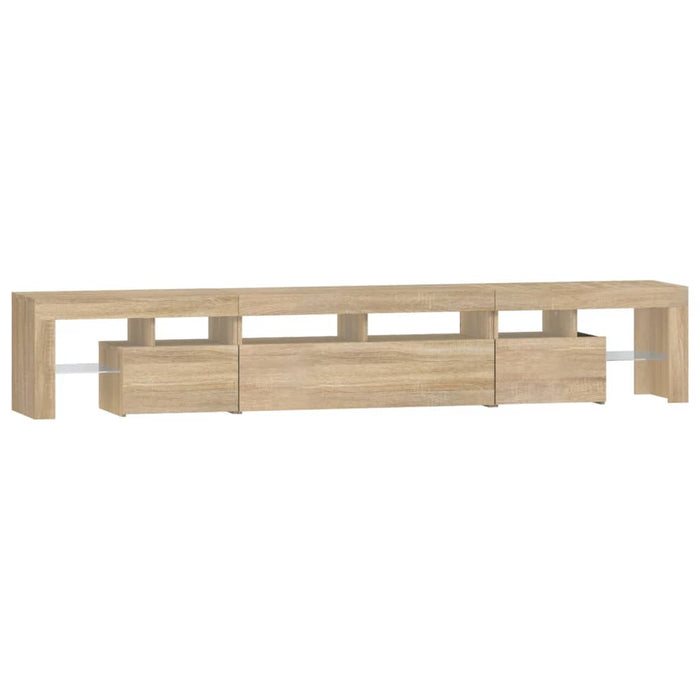 Comodă TV cu lumini LED, stejar sonoma, 230x36,5x40 cm - WALTI WALTI
