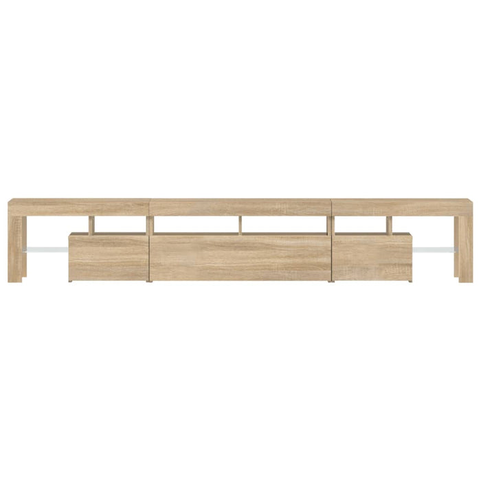 Comodă TV cu lumini LED, stejar sonoma, 230x36,5x40 cm - WALTI WALTI